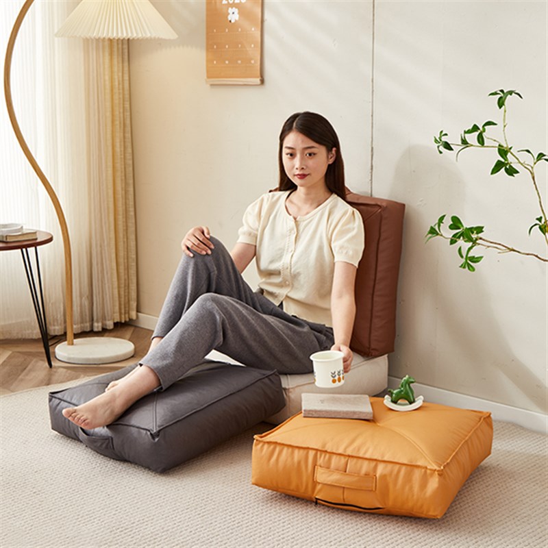 蒲团榻榻米飘窗加厚小坐墩日式皮质地上打坐垫懒人沙发坐垫子阳台