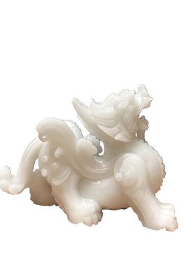 天然玉石貔貅摆件招财一对客厅店铺家居办公室装饰白玉皮丘纯手工