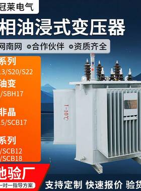 S22三相油浸式变压器立体卷铁心S20/S22-M-RL非晶合金配电变压器