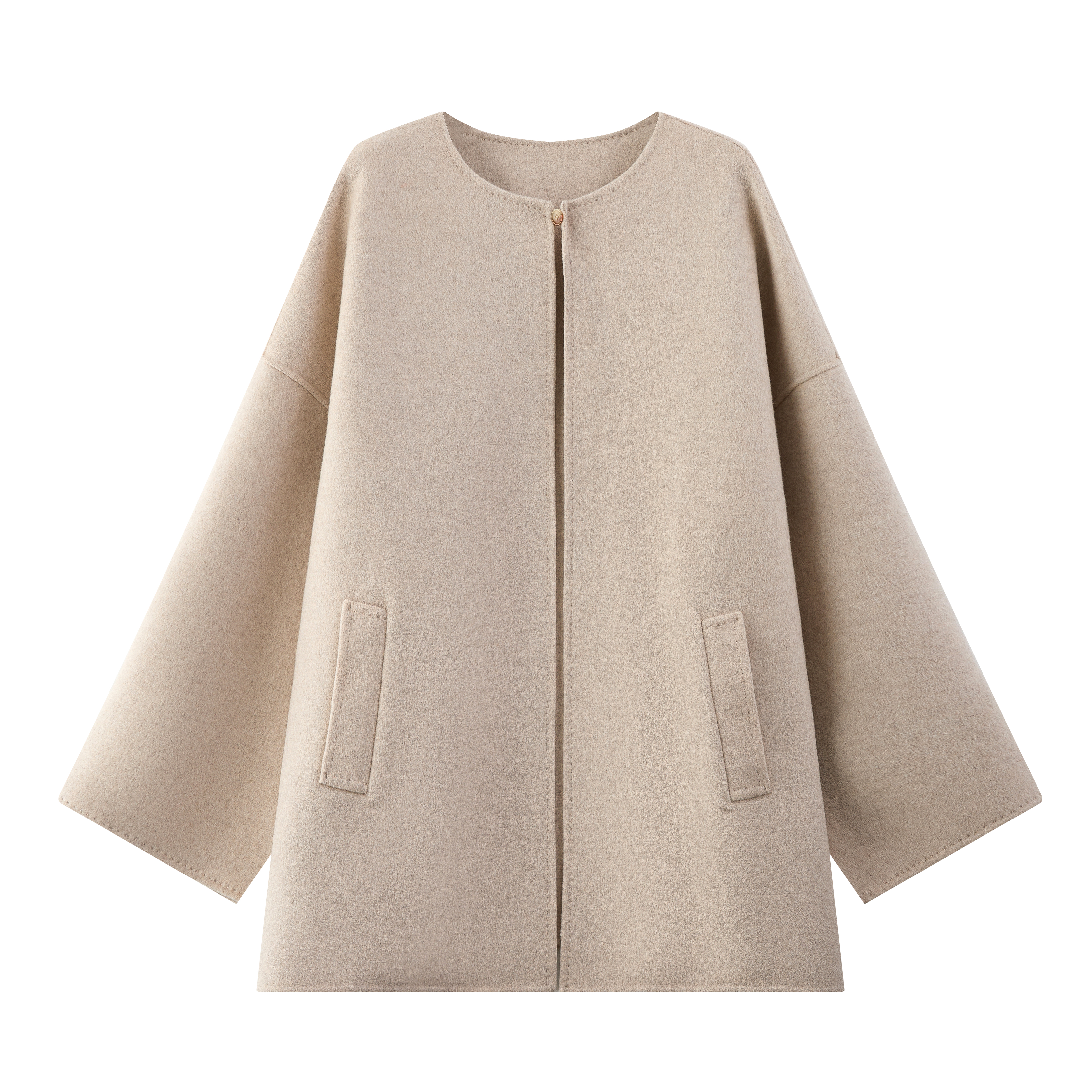 原束【The Row风】100%小山羊绒女装原创设计保暖羊绒大衣披肩