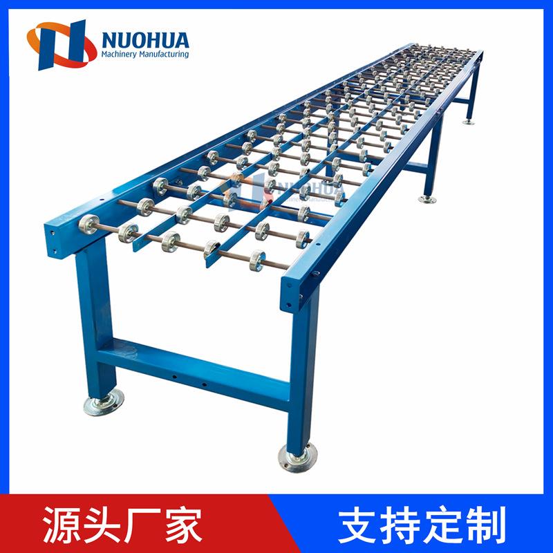 福来轮无动力传送带固定式水平滚轮输送机卸货神器直道下货运输