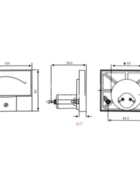 44C2-1500转分指针式变频器模拟量转速表44C2-1500rpmDC10V调速表