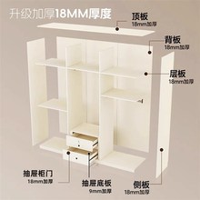 2025新款ENF级实木推拉门衣柜玻璃移门小户型卧家用收纳储物衣橱