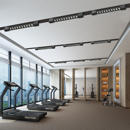 轨道射灯led聚光服装店铺饭厅路轨灯展厅超市格栅导轨长条灯商用