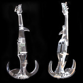 水晶电子小提琴 新款 吉它琴头水晶小提琴 透明电子小提琴