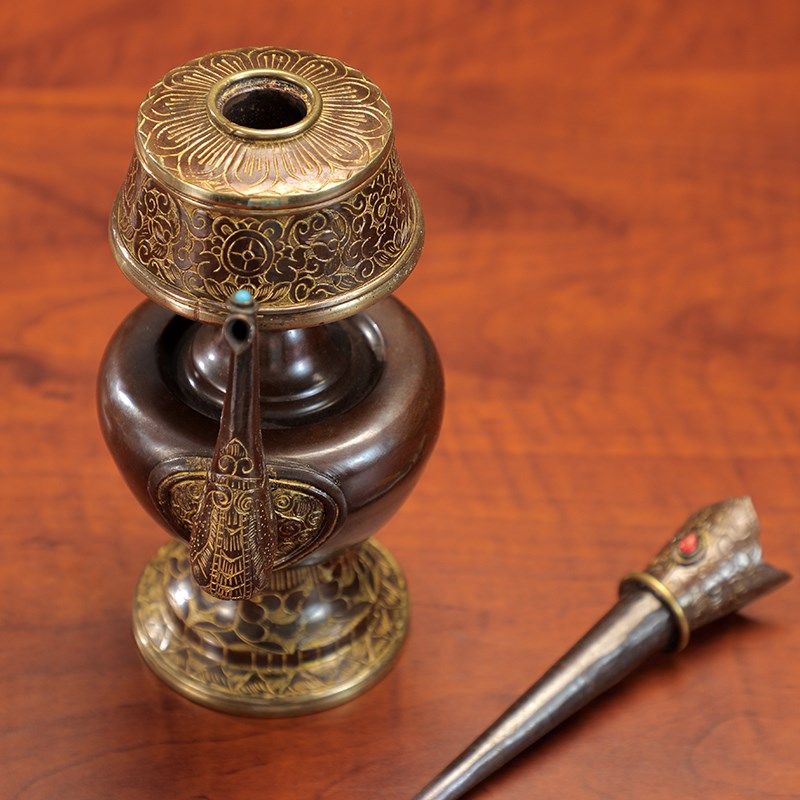 尼泊尔藏式手工紫铜有嘴无嘴贲巴壶文巴壶家用净水壶雕花款八吉祥,家居饰品,桌面摆件,淘宝优惠券,粉丝福利购,淘宝优惠卷