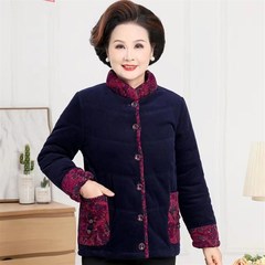 奶奶装冬装外套老人棉袄女新款中老年秋冬季妈妈羽绒棉服短款棉衣