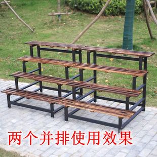 阶梯式多层斜梯形花架置物架户外庭院阳台多肉花店专用防腐木花架