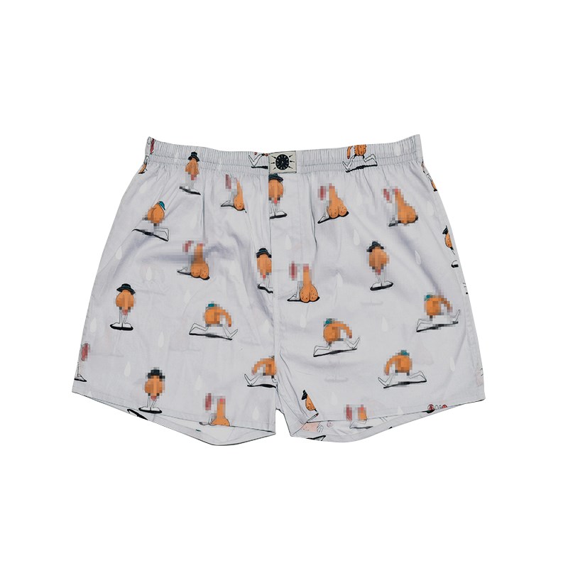 阿罗裤宽松舒适大睡裤短裤头平角内裤男士平四角纯棉夏季薄款透气