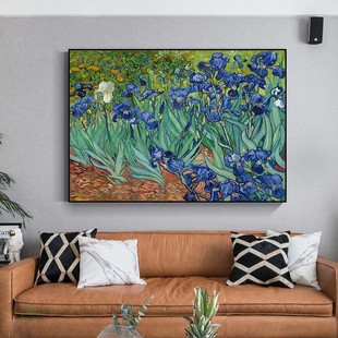 梵高星空装饰画向日葵丰收壁画宾馆卧室床头油画挂画单幅世界名画