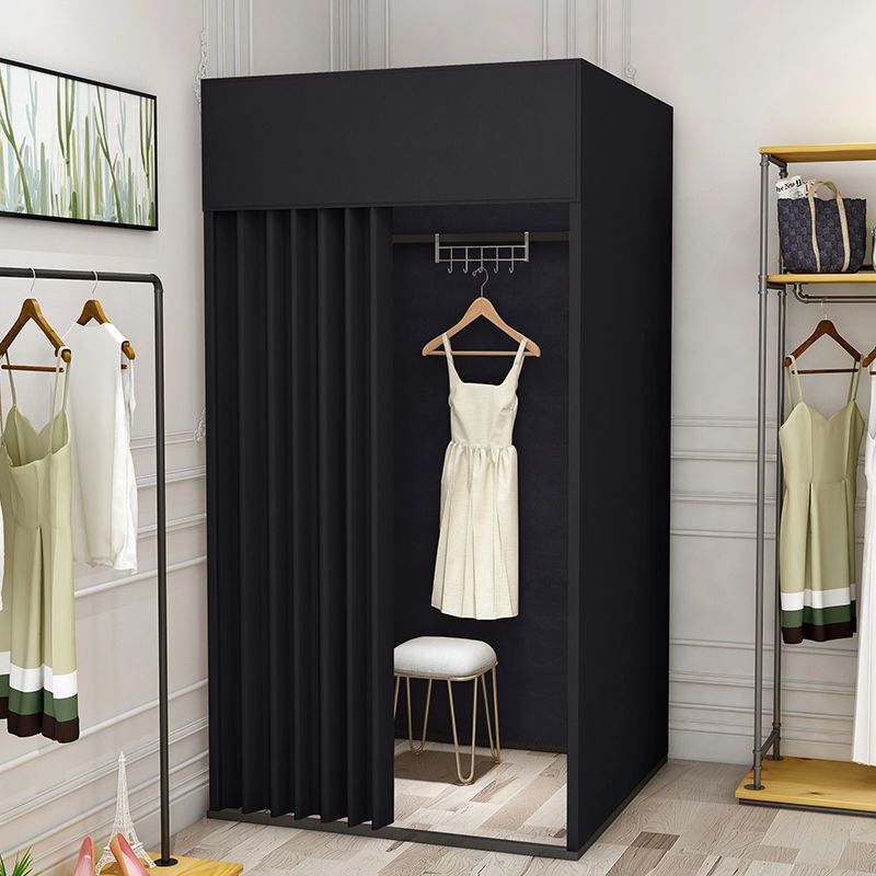 商场临时活动试衣间门帘服装店移动简易更衣室便携式换衣间展示架