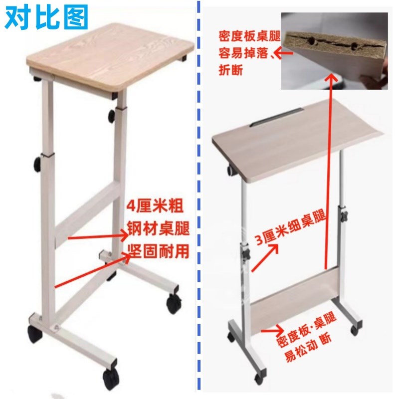 老人病人餐桌残疾人床上吃饭桌病房床边桌可移动升降护理桌月子桌