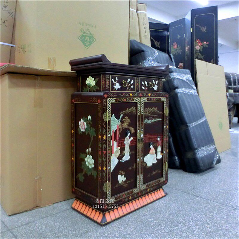 扬州漆器厂家具 新中式古典 柜子 装饰柜玄关柜翘头案头柜门厅柜