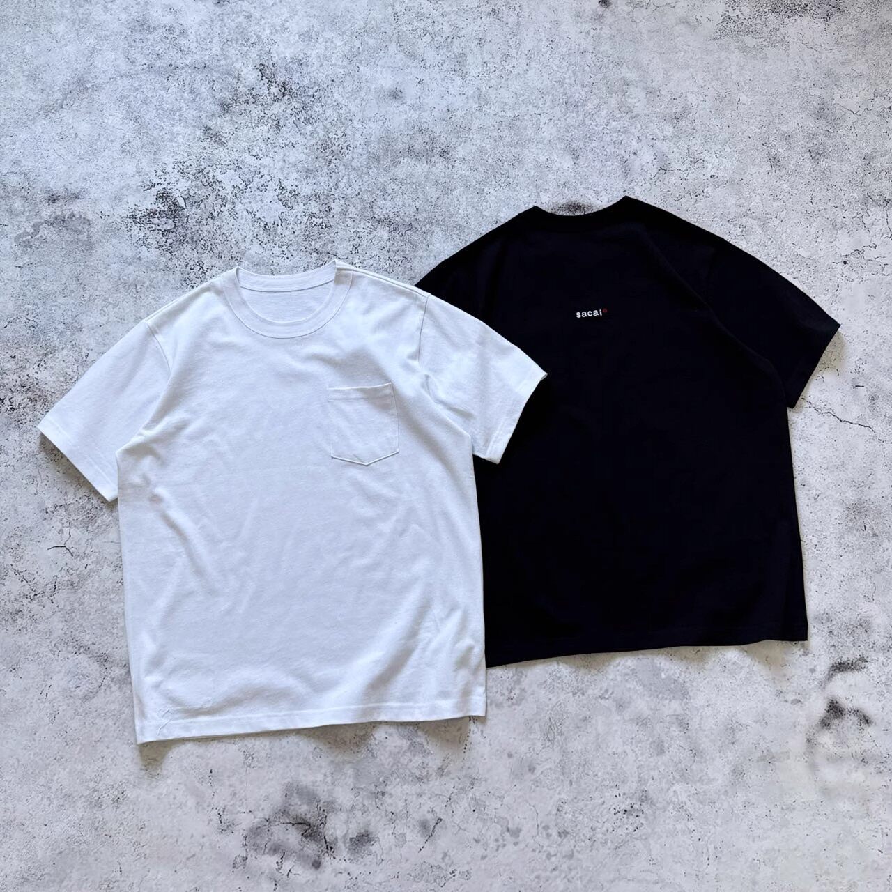 日单Wtap × SC Flock Print合作款背后刺绣有机棉口袋短袖