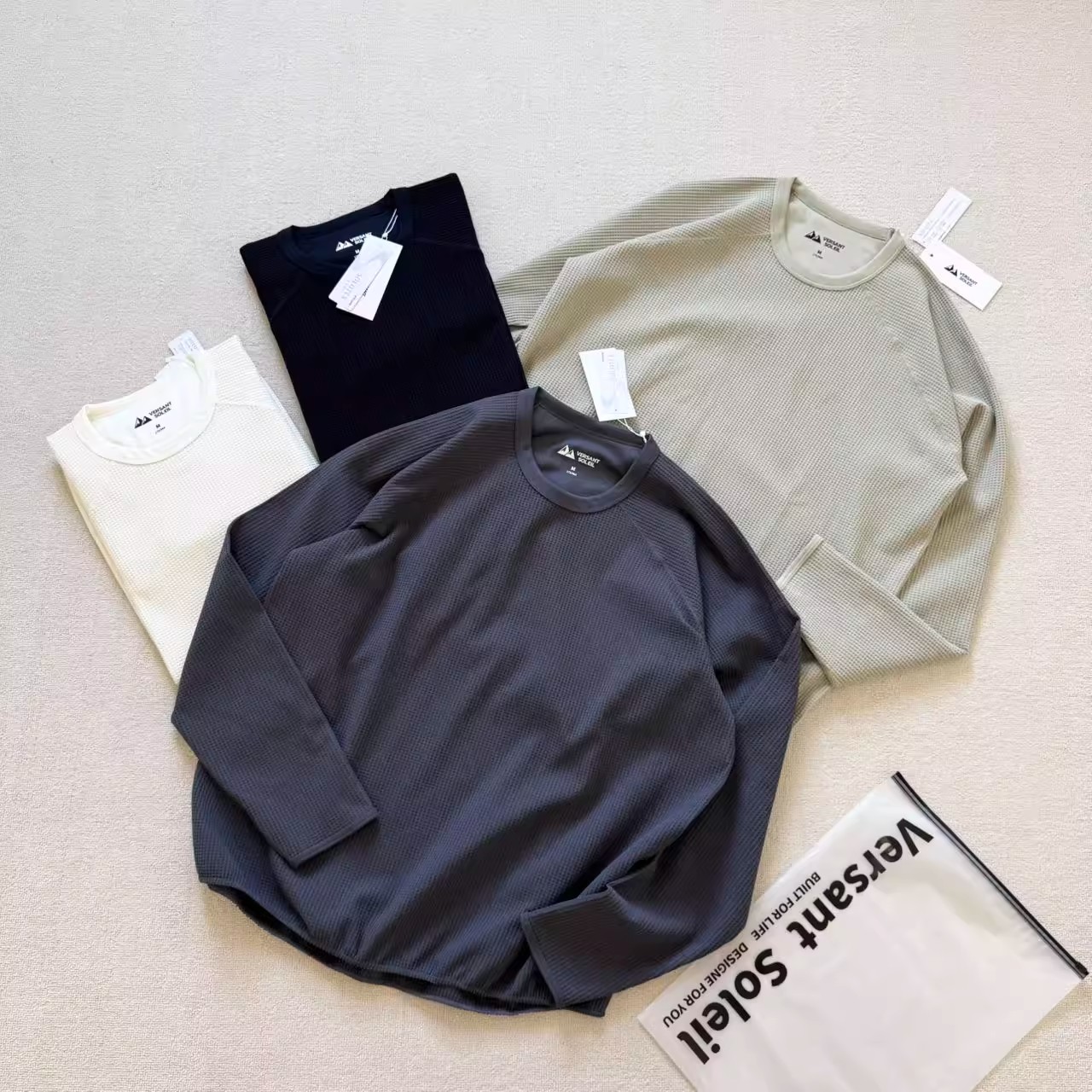 VERSANT SOLEIL日单25SSwildthings Waffle Crew华夫格打底衫日潮