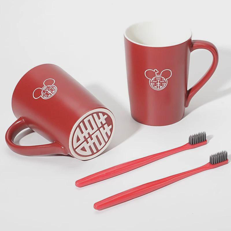 创意结婚礼品送闺蜜新婚礼物 一对实用杯子碗筷套装 婚礼陪嫁嫁妆