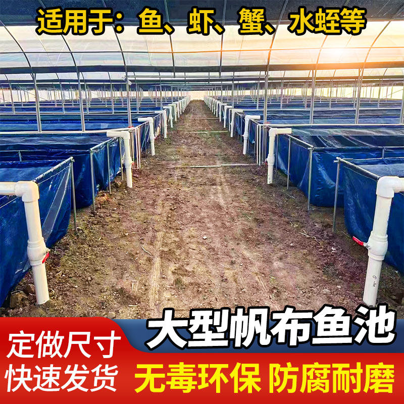 渔池防水布密度黄鳝养殖池养鱼帆布池子鱼池养鱼池水池大型水箱