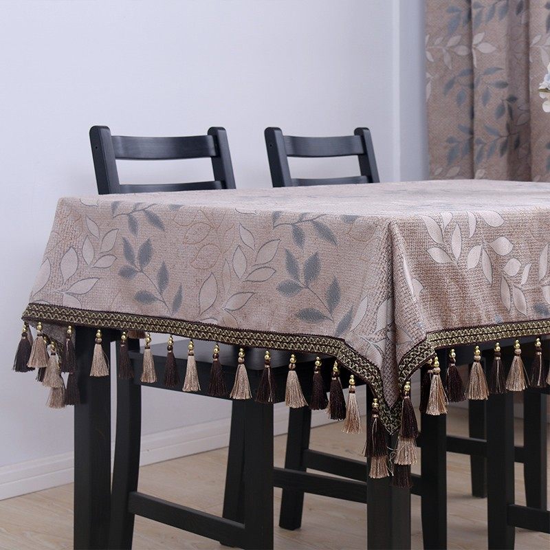 桌布布艺餐垫欧式餐桌布长方形客厅茶几桌布正方形台布圆桌布
