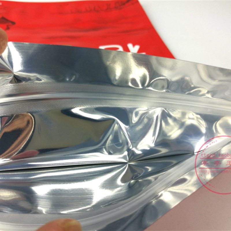 大红袍包装袋 自封口通用镀铝膜锡纸红茶大红袍包装袋子 手捏封