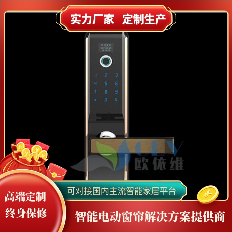 速发现货智能指紋密碼智能門鎖家用別墅會所智能物聯鎖手機 app