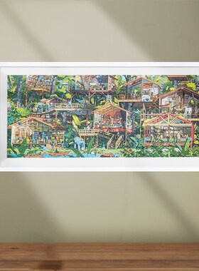 氧气森林片拼图*相框治愈系森林之旅氛围拼图挂墙