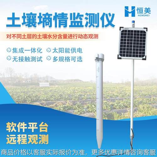 管式土壤墒情监测仪无线远程自动土壤水分监测站系统设备温湿度仪