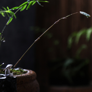 姜太公钓鱼微景观陶瓷小船物鱼缸水族流水假山造景盆景装饰