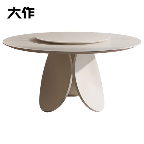 钢化餐桌椅面现代饭桌餐桌二层转盘圆桌
