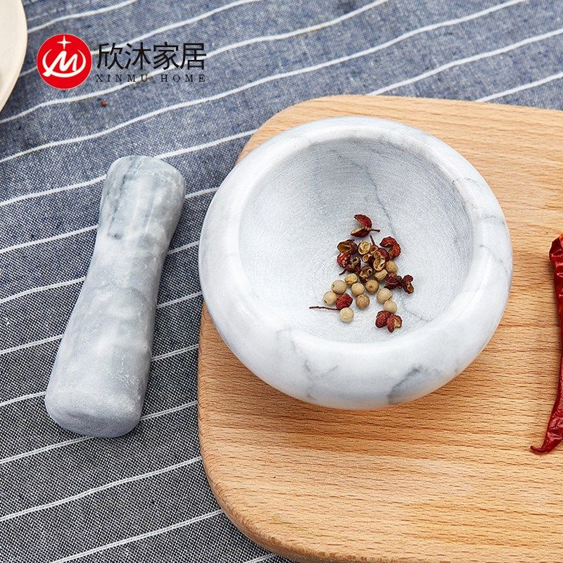 创意小号捣蒜器手动迷你药片椒胡椒研磨器石臼大理石蒜臼子
