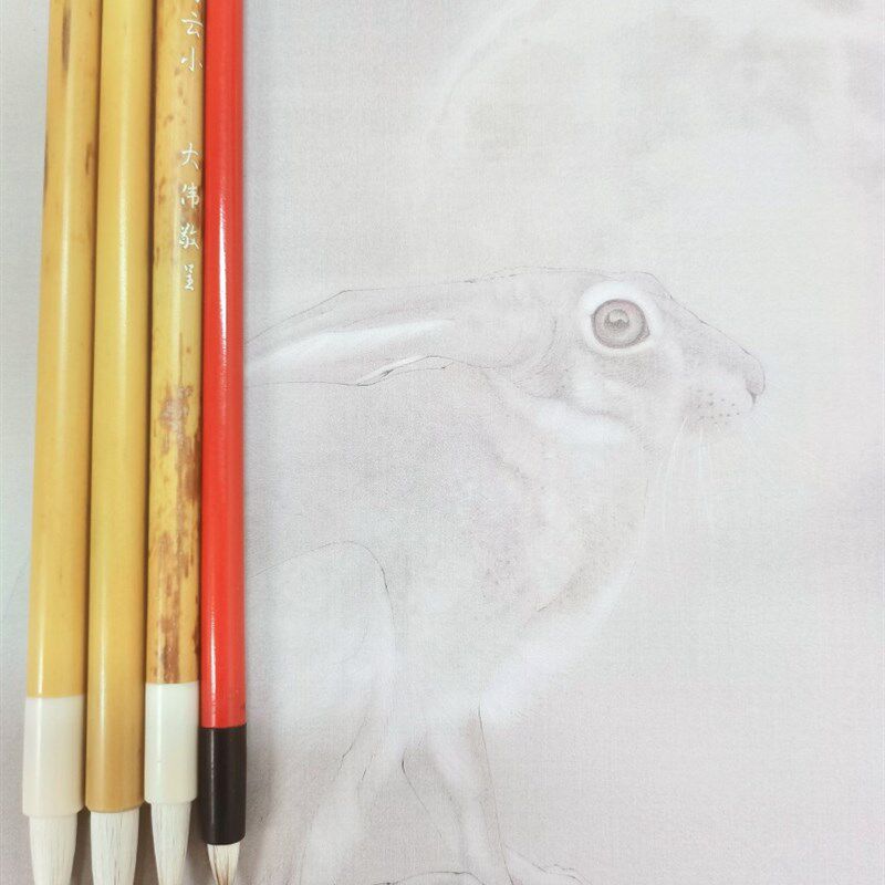 吴钩工笔画勾线笔白描染色白云沈宁老师笔