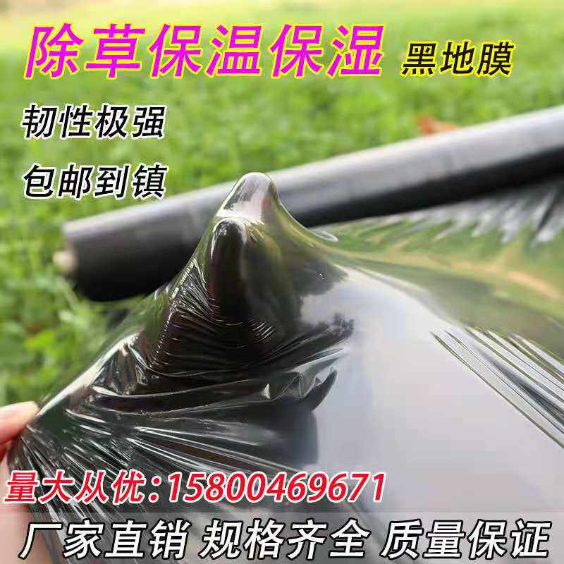 黑地膜除草膜农用加厚塑料膜黑膜保温保湿大棚果园银黑色