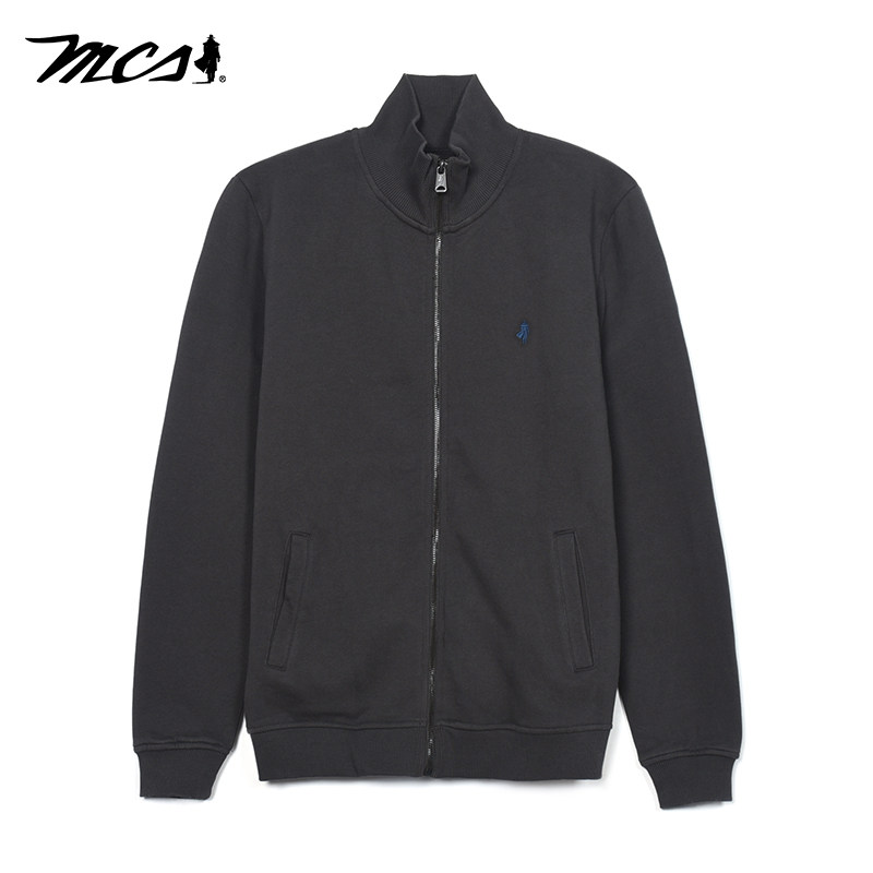 MCS男装源自万宝路秋款纯棉开衫卫衣立领合身拉链外套男,男装,卫衣,淘宝优惠券,粉丝福利购,淘宝优惠卷