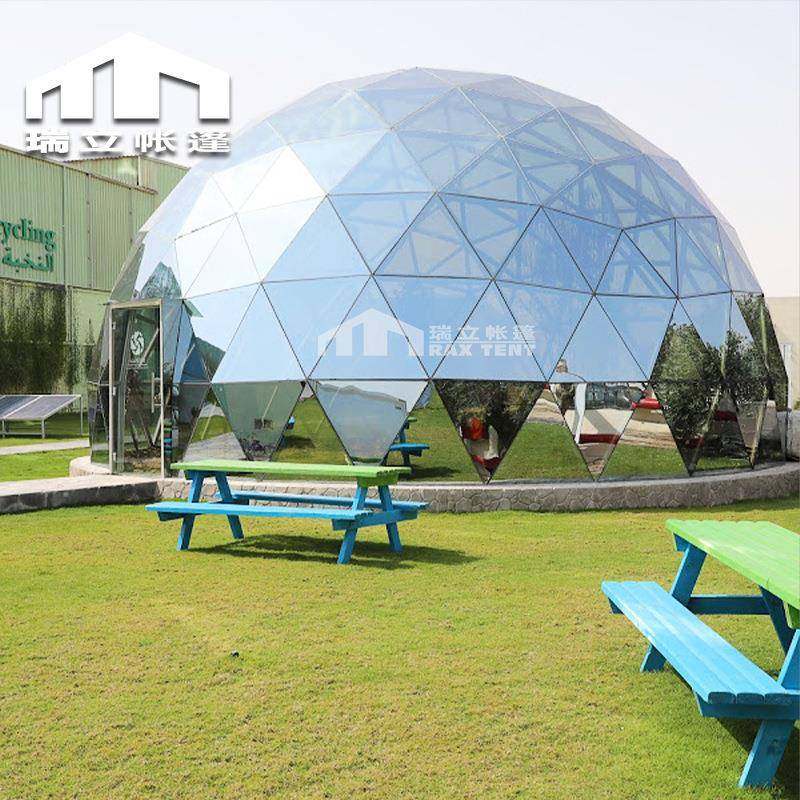1米镜0面玻璃星空帐 篷户外防晒VR活动室 璃球形玻房36750星空帐