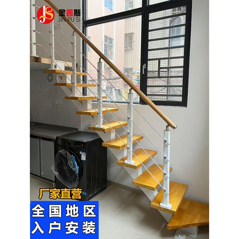 广州旋转直梁角钢木商店阁楼公寓覆式地板家室内和室外圆形楼梯