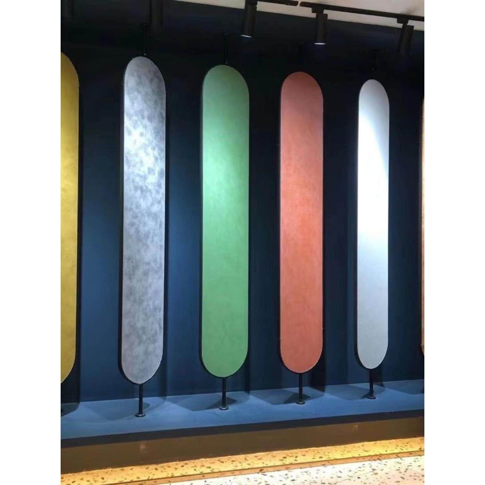 艺术漆展示架涂料仿石漆墙纸硅藻泥墙布样品定制展具双面旋转架
