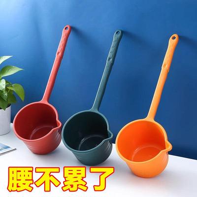 加厚长柄塑料水瓢浇花舀水宝宝洗头洗澡浴缸浴池家用厨房种菜施肥