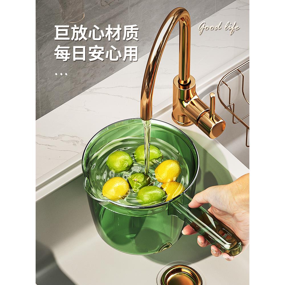 摔不破水勺厨房加厚长柄塑料创意透明舀水瓢子加大洗头舀漂流水勺