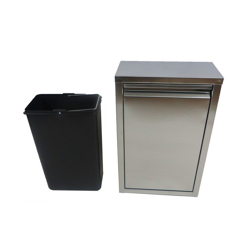 不锈钢挂墙式垃圾桶8L/15L简约收纳桶家用厨房壁挂防漏垃圾箱新款