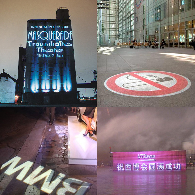 广告投影灯LOGO灯超亮投射灯led酒店户外防水文字图案旋转成像灯