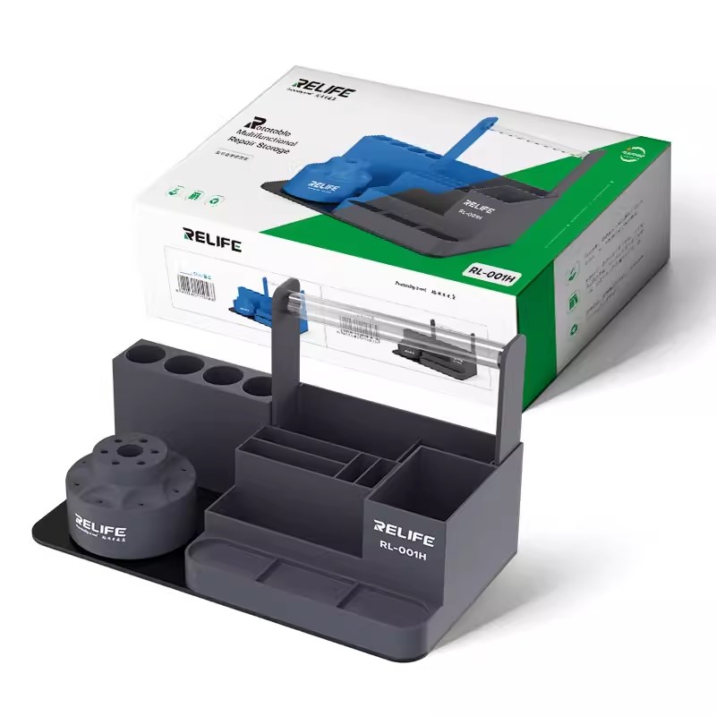 新讯手机维修工具收纳盒多功能旋转收纳架零件螺丝刀归置收纳盒