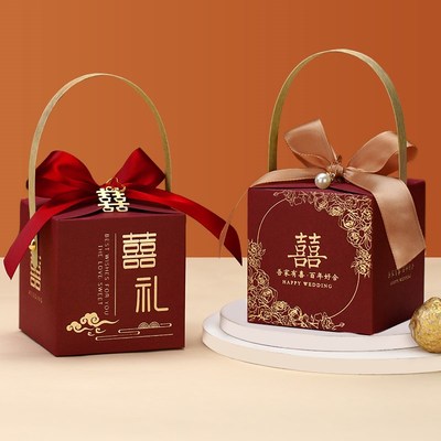 糖盒结婚专用喜糖盒婚礼糖果礼盒高级感喜糖袋子小众包装盒子空盒