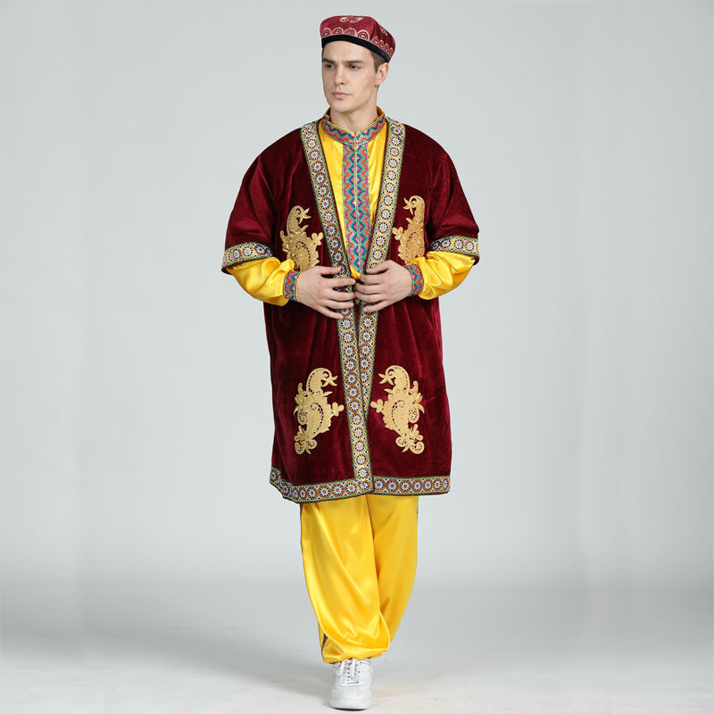 新疆维吾尔族舞台装长款马甲配饰舞蹈演出服装民族特色袷袢腰带,男装,其他民族服装,淘宝优惠券,粉丝福利购,淘宝优惠卷