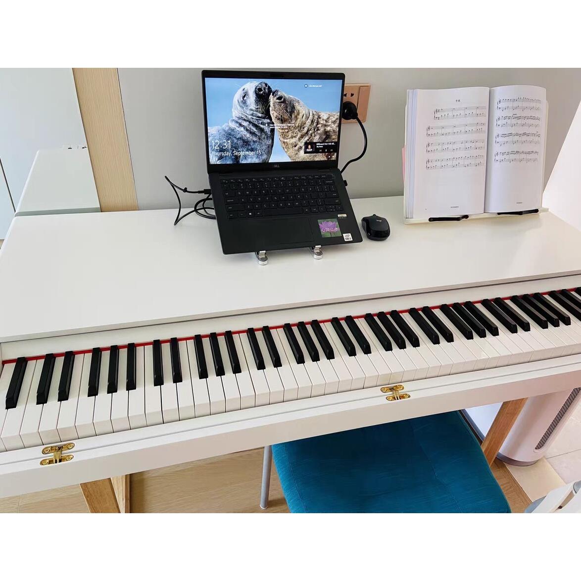 电子琴桌电钢琴收纳桌雅马罗兰琴架实木编曲桌midi键盘桌工作台