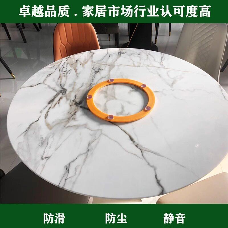 餐桌转盘底座轴承木桌大理石岩板园圆桌玻璃桌子转芯旋转家用轨道