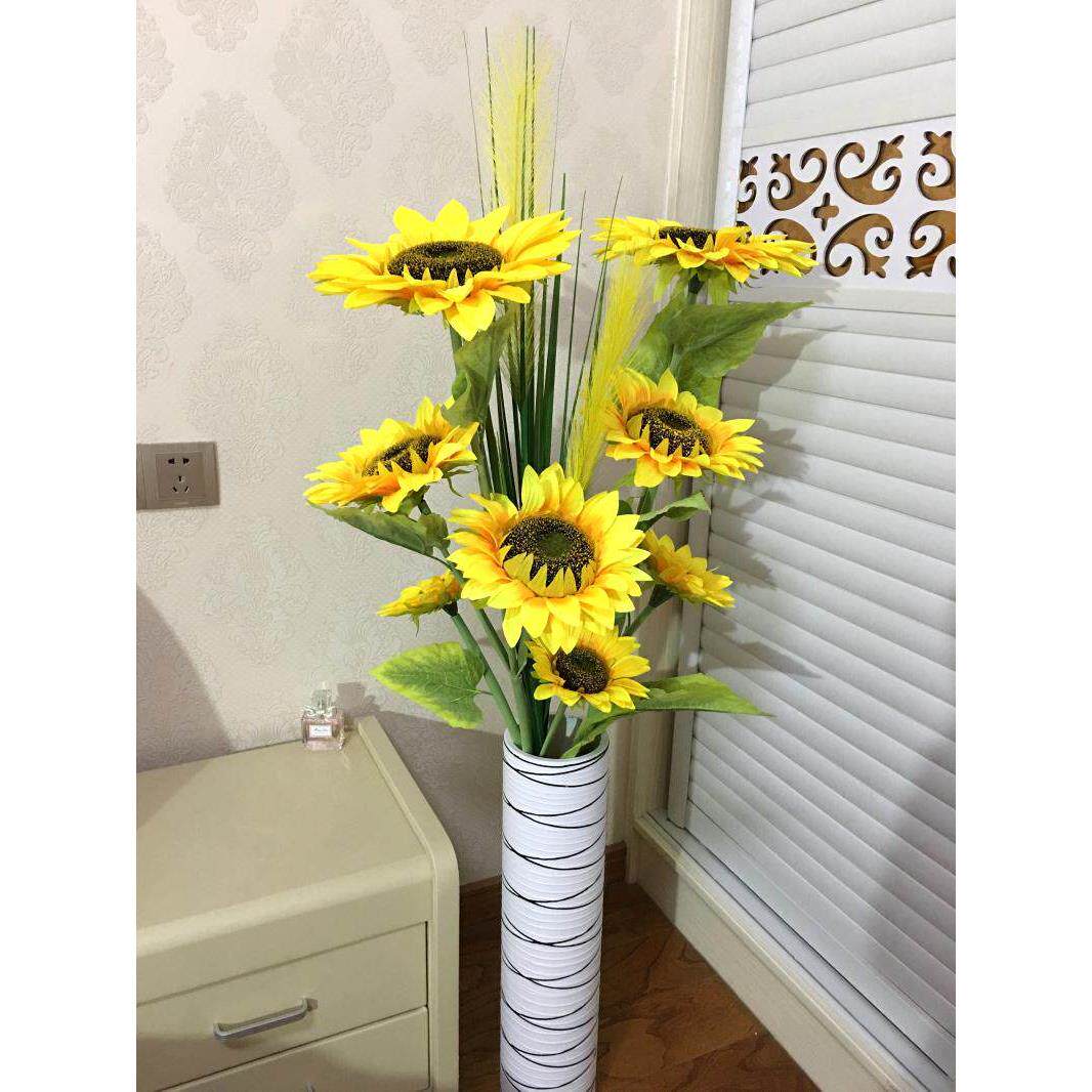 干花客厅落地假花仿真花束套装插花玫瑰花艺新房玄关红果装饰摆件