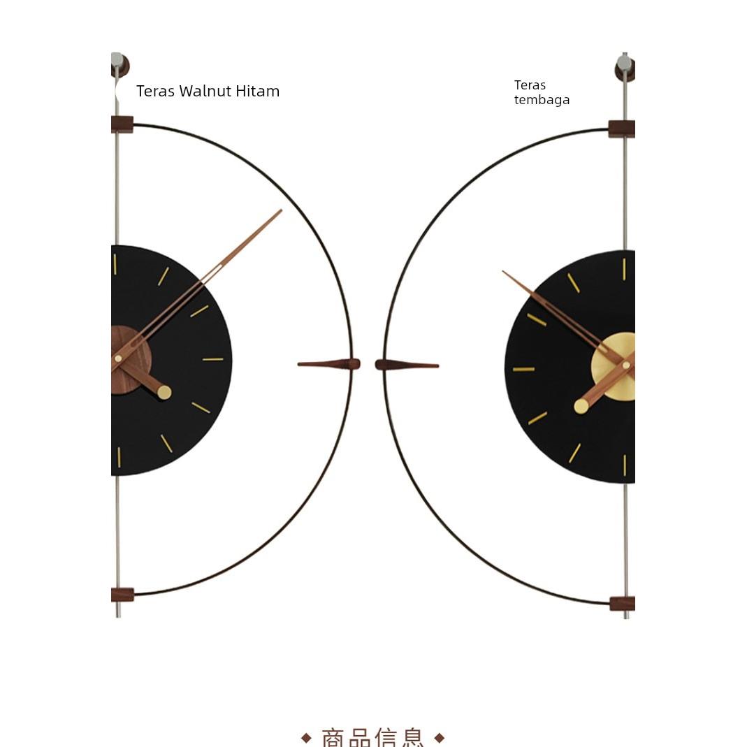 创意现代简约时尚挂钟圆形挂墙极简轻奢时钟装饰艺术静音石英钟表
