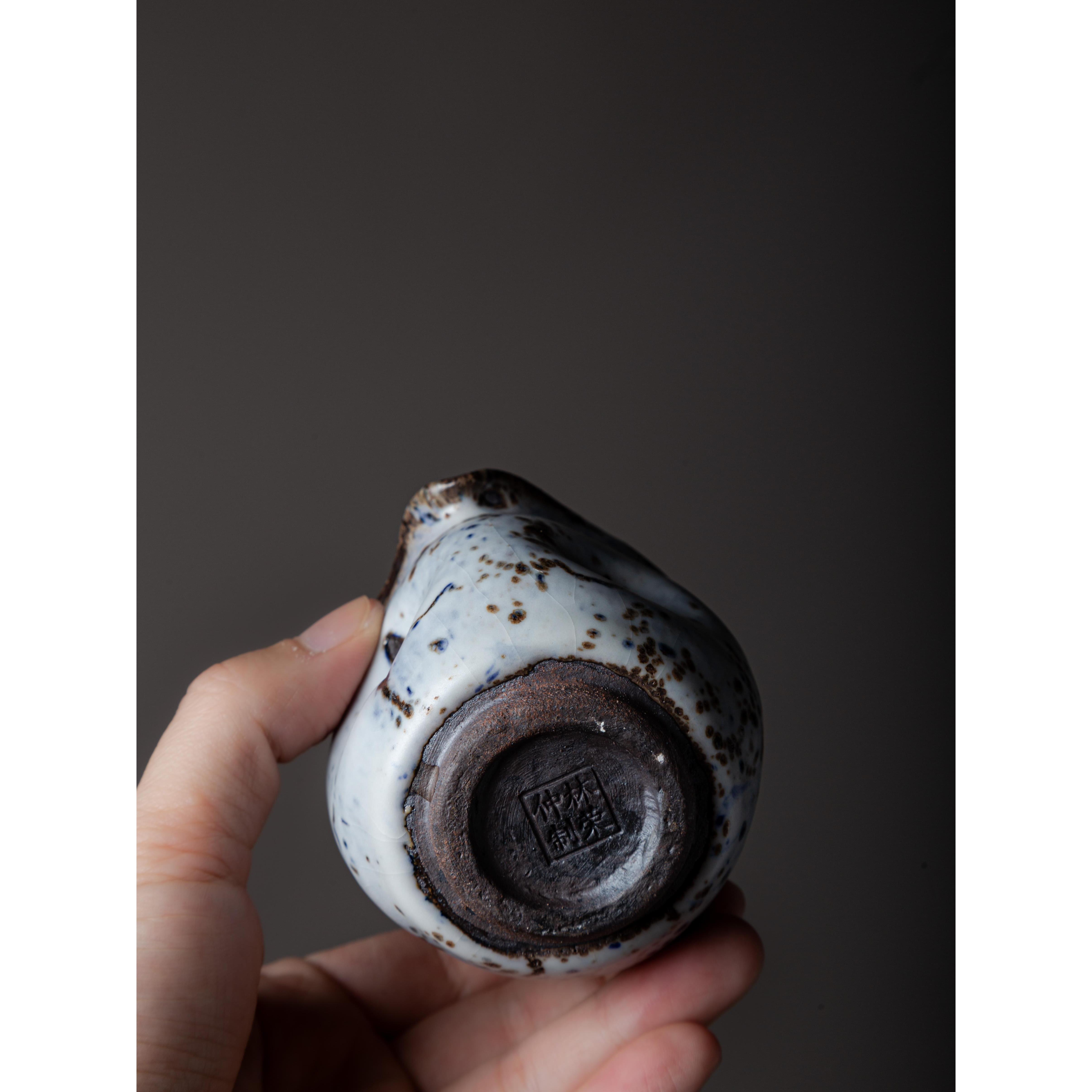 手工志野烧公道杯虫蛀开片可养茶海陶瓷家用粗陶分茶器匀杯不烫手