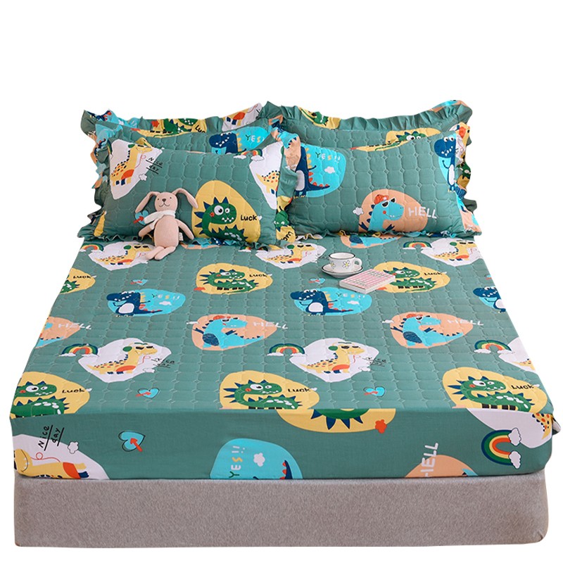 儿童抗菌纯棉床笠夹棉卡通加厚全棉单件2021年新款榻榻米床罩定制