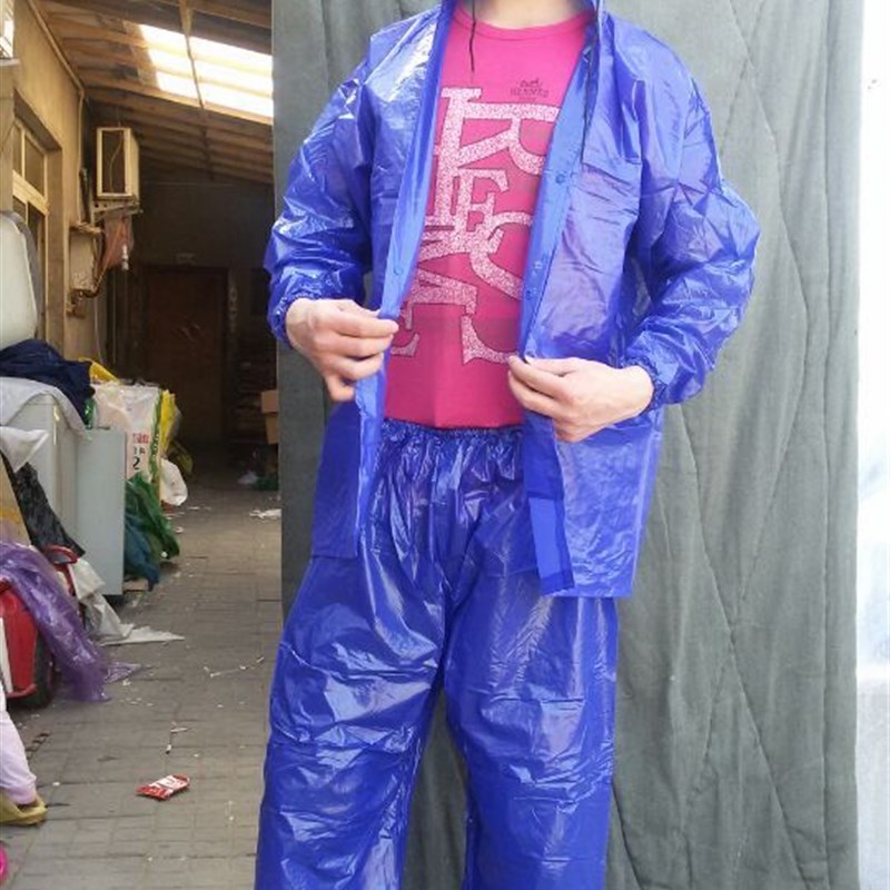 成人加厚分体套装雨衣牛筋海胶农用采茶骑行钓鱼防水衣3套包邮