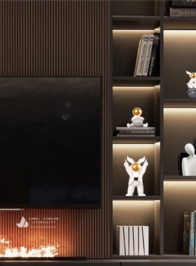 创意宇航员小摆件桌面太空人客厅电视柜儿童房布置家居装饰摆设品